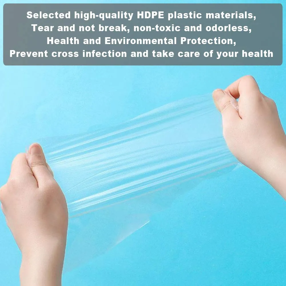 100pcs Clear Plastic Disposable Booties Paraffin Bath Liners for Foot Pedicure Hot Spa Wax Treatment Foot Covers Bags 100pcs Foot Cover