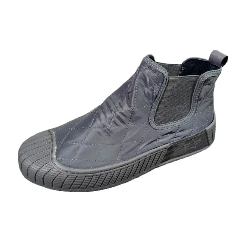 2023 spirit guy men's high-top slip-on casual shoes autumn and winter new trendy men's shoes Korean version popular cloth shoes men