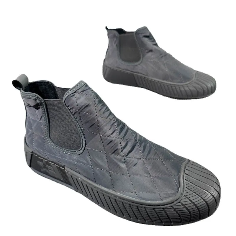 2023 spirit guy men's high-top slip-on casual shoes autumn and winter new trendy men's shoes Korean version popular cloth shoes men