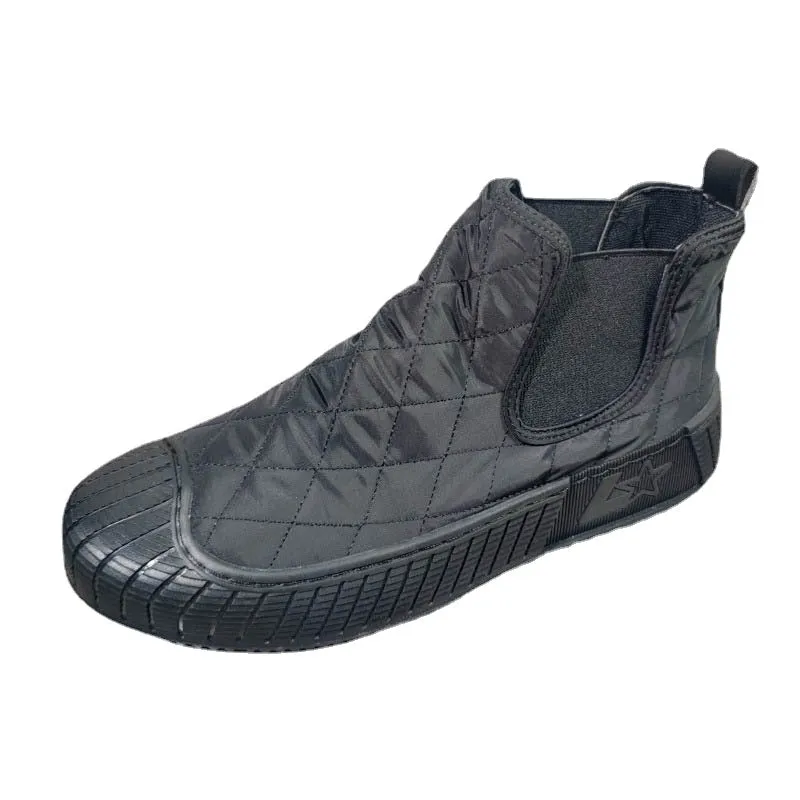 2023 spirit guy men's high-top slip-on casual shoes autumn and winter new trendy men's shoes Korean version popular cloth shoes men