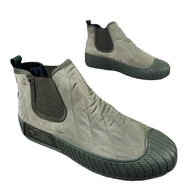 2023 spirit guy men's high-top slip-on casual shoes autumn and winter new trendy men's shoes Korean version popular cloth shoes men