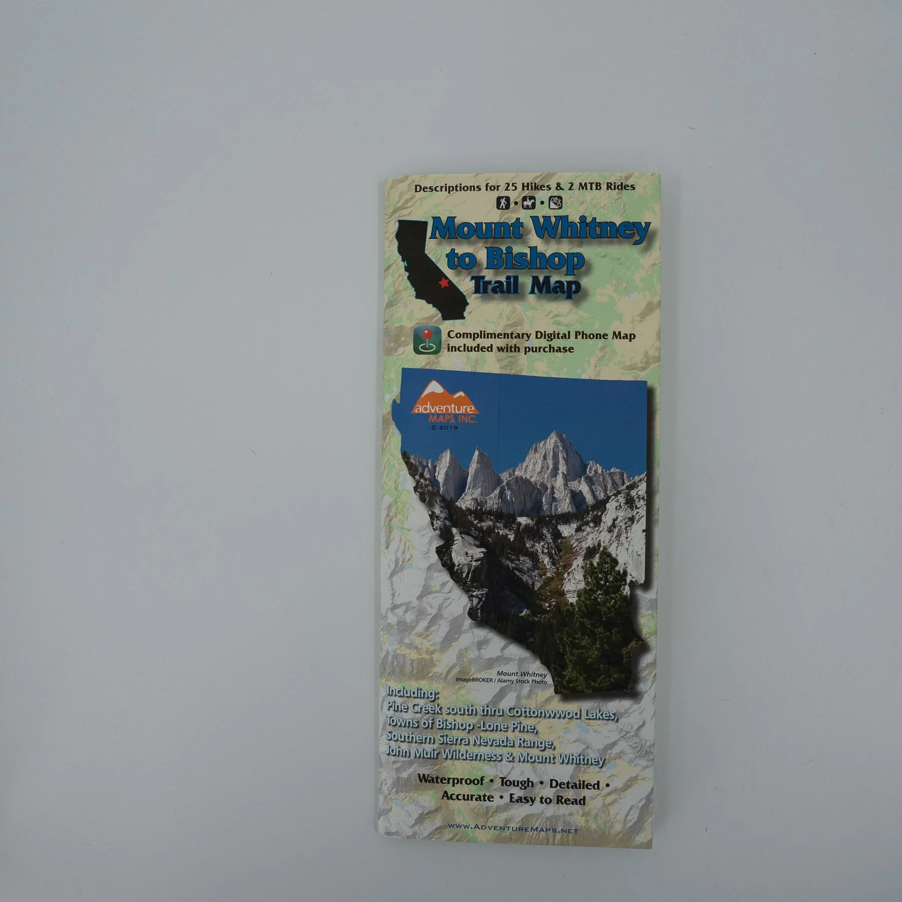 Adventuremaps Whitney To Bishop Map