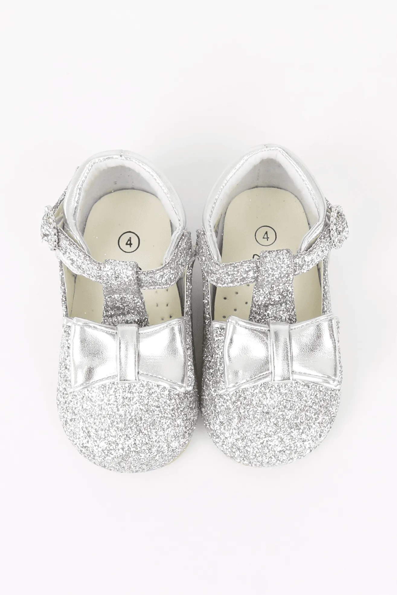 Baby Girls Sparkly Mary Jane Shoes - CORA - Silver