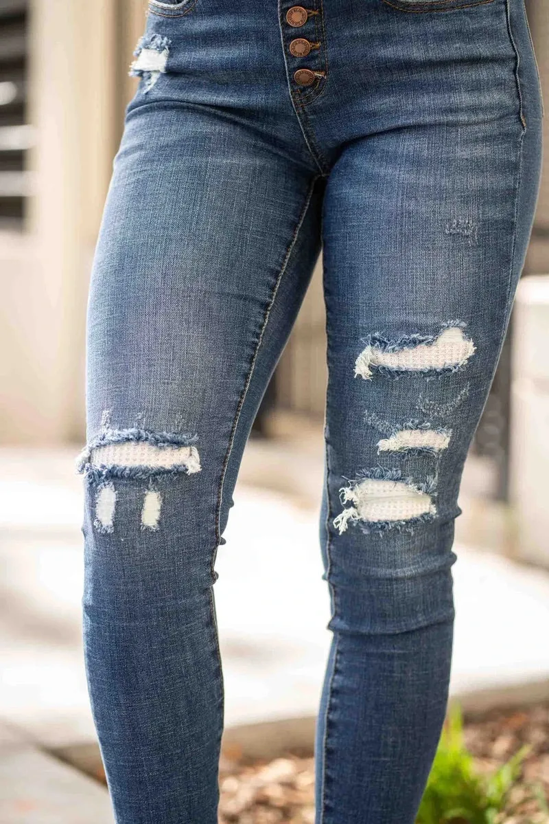 Baby it’s cold outside Thermal Patch Jeans