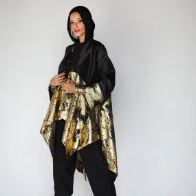 Black & golden metallic cardigan