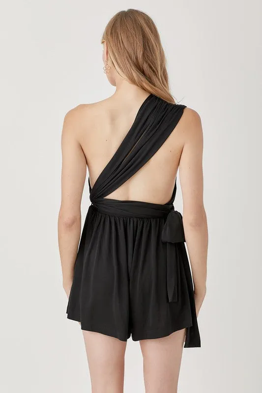 Black Romper With Convertible Straps