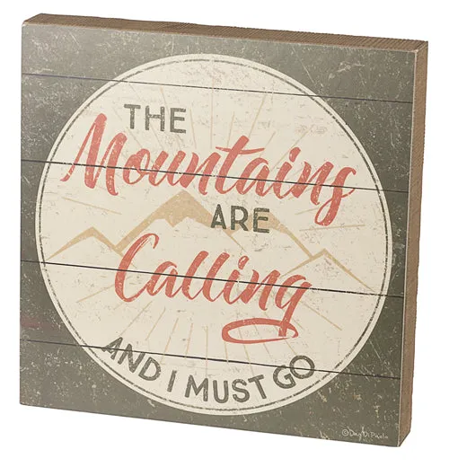 Box Sign "The Mountains"
