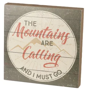 Box Sign "The Mountains"
