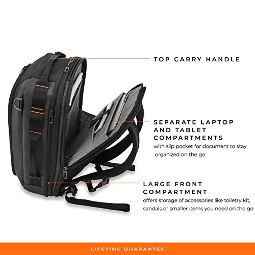 Briggs & Riley ZDX Convertible Backpack Duffel Carry-on, Black, Medium