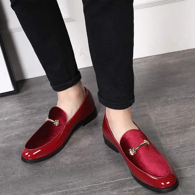 British you are leather shoes suede patent leather casual shoes Korean fashion loafers wedding men's shoes hairstylist single shoes