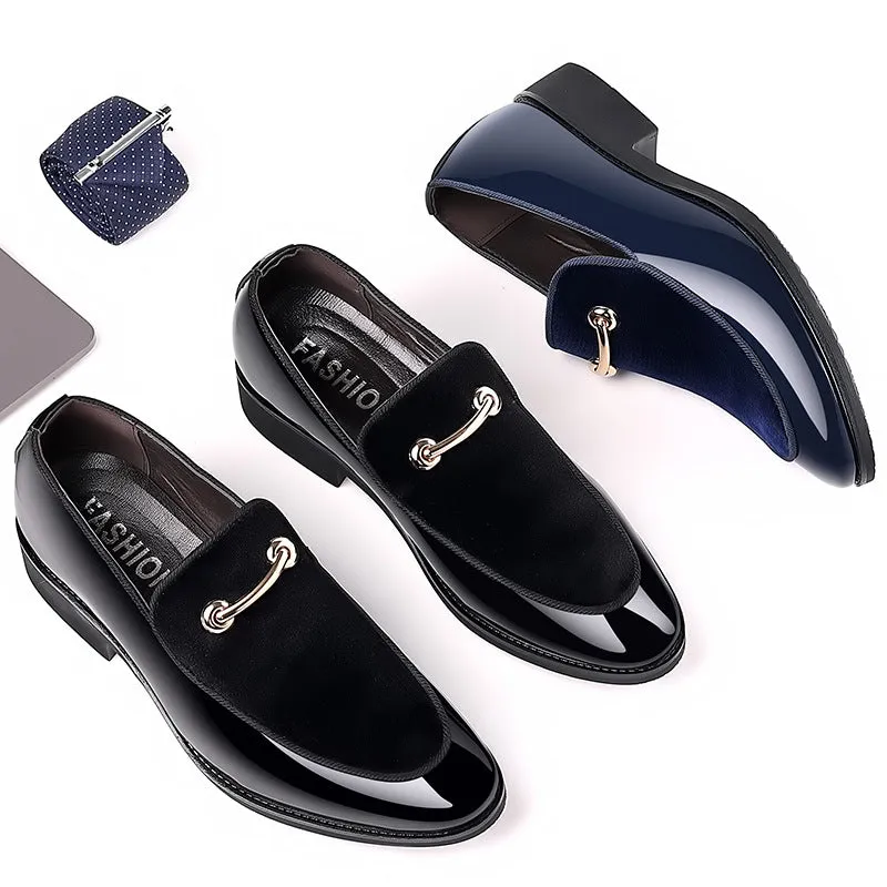 British you are leather shoes suede patent leather casual shoes Korean fashion loafers wedding men's shoes hairstylist single shoes