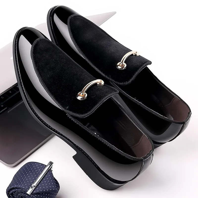 British you are leather shoes suede patent leather casual shoes Korean fashion loafers wedding men's shoes hairstylist single shoes
