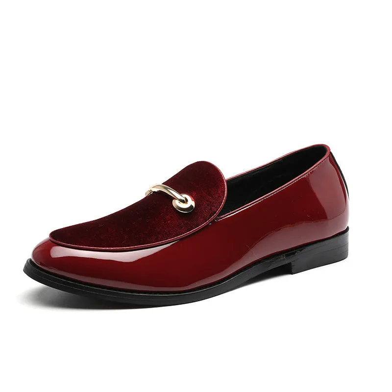 British you are leather shoes suede patent leather casual shoes Korean fashion loafers wedding men's shoes hairstylist single shoes
