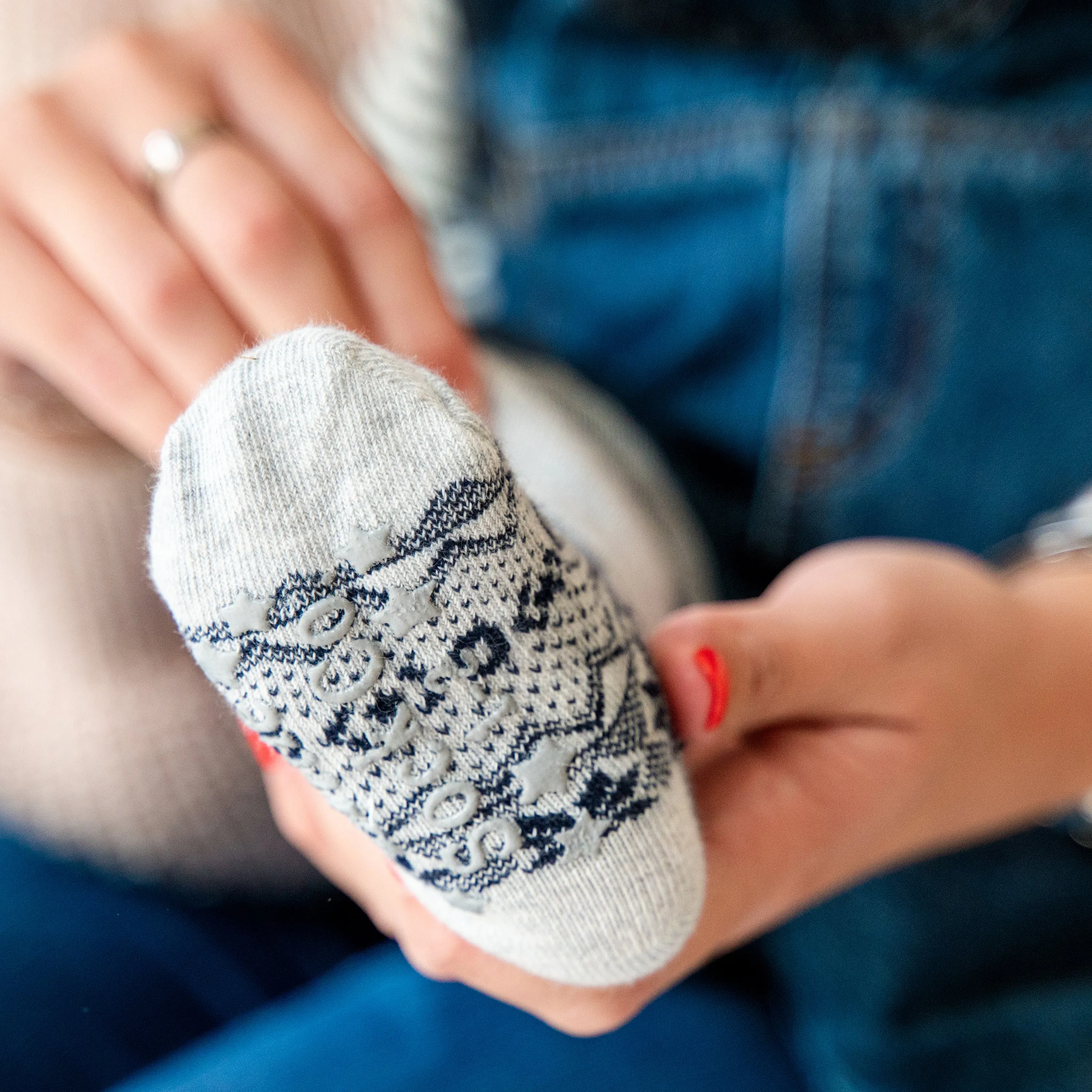 Bundle of Navy Stay-on, Non-Slip Booties & Arctica Non-slip Stay-on Socks