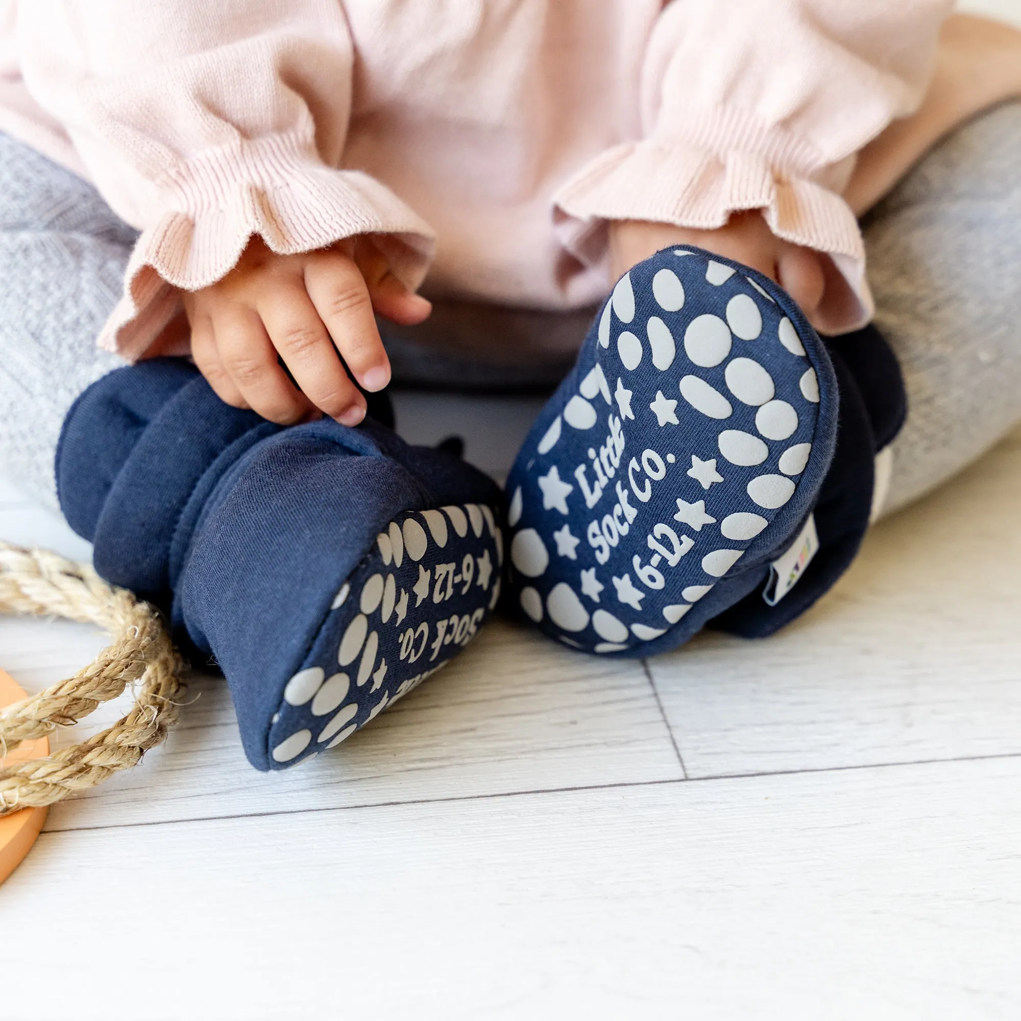 Bundle of Navy Stay-on, Non-Slip Booties & Arctica Non-slip Stay-on Socks