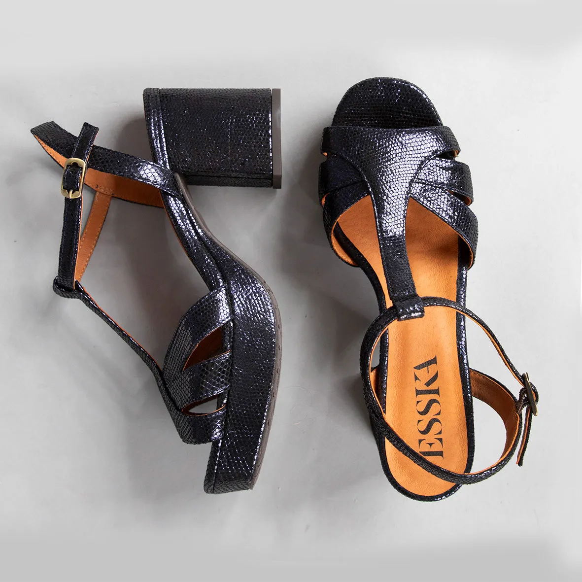 Charlie Navy Metallic