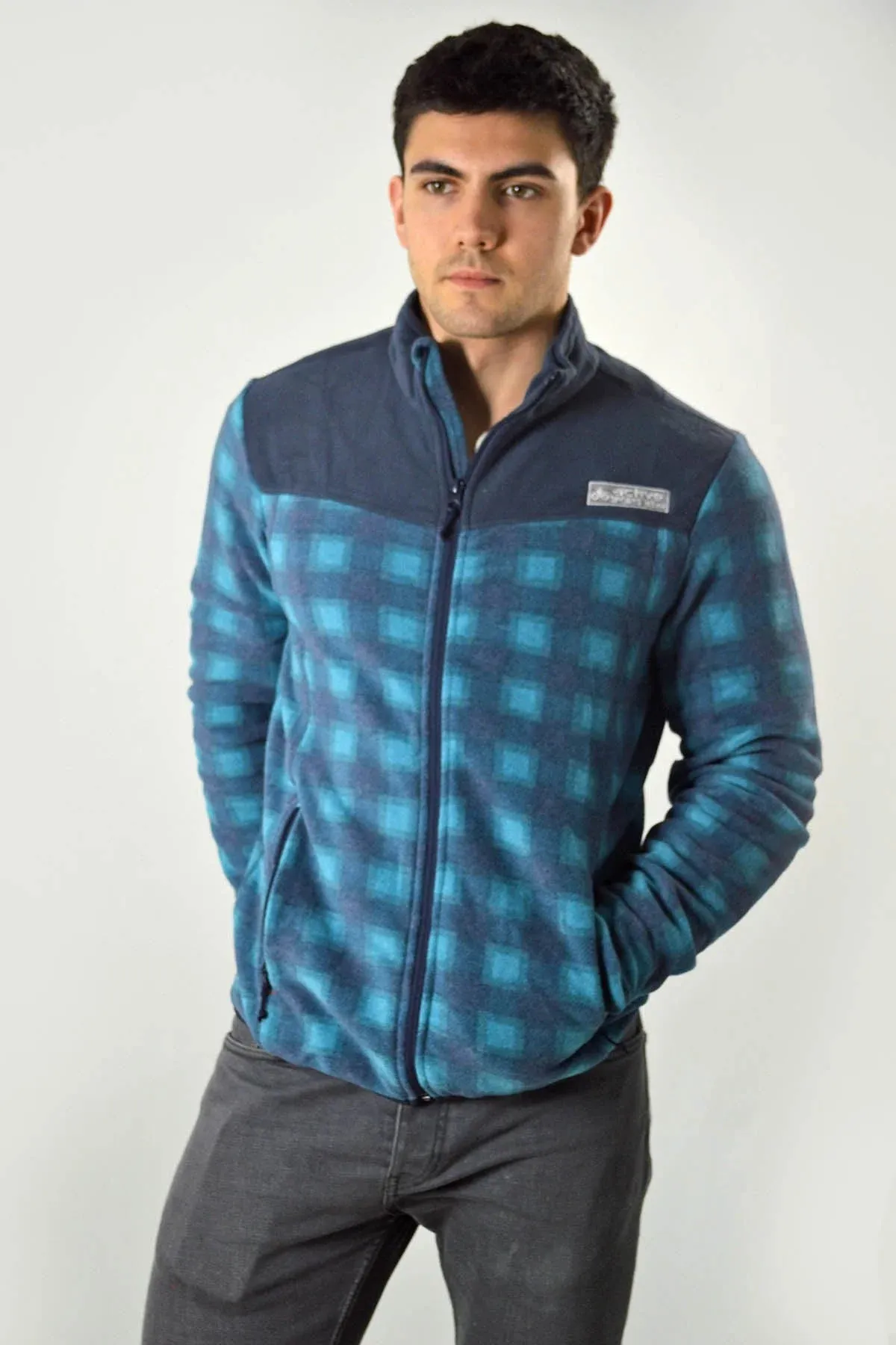 Check Zip Front Fleece