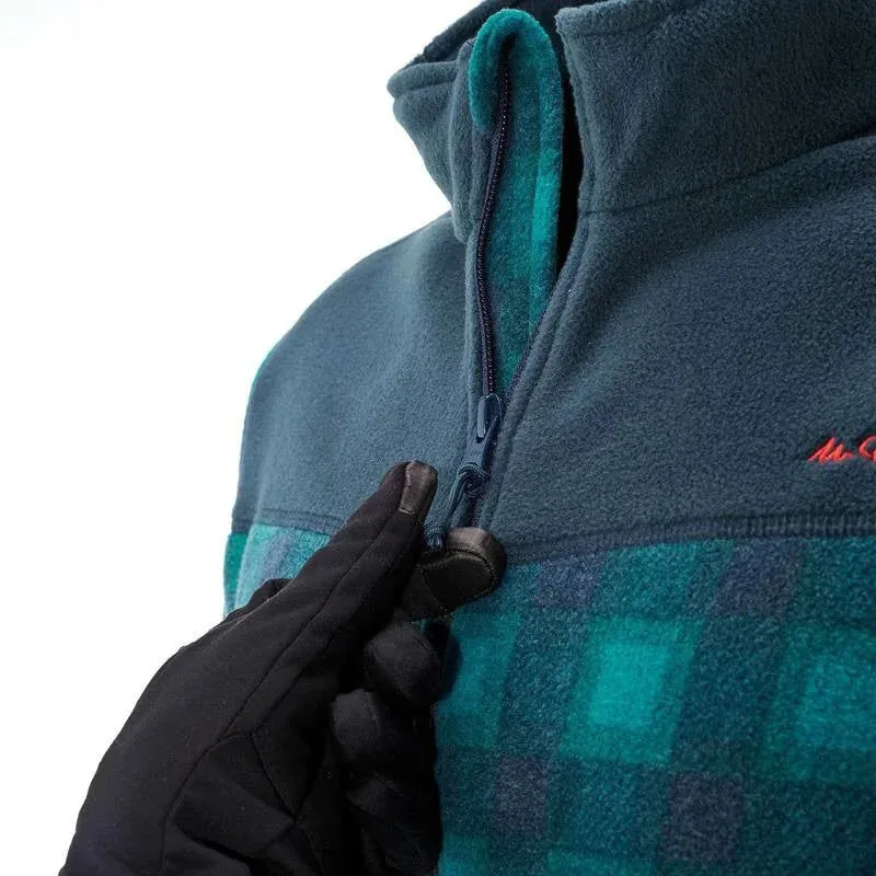 Check Zip Front Fleece