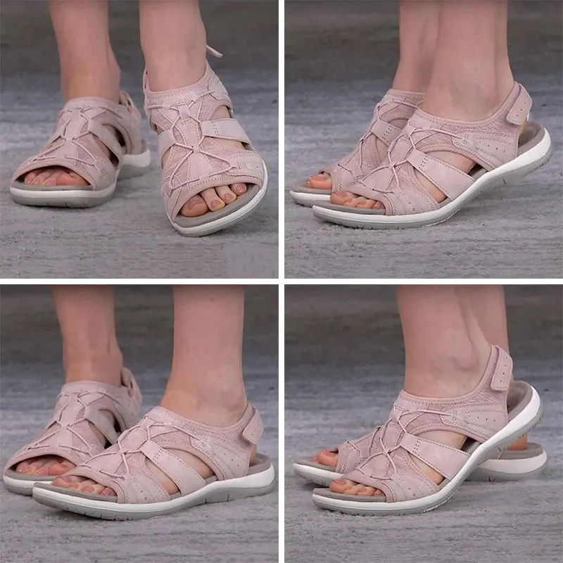 Comfortable low beach sandals - style &amp; support
