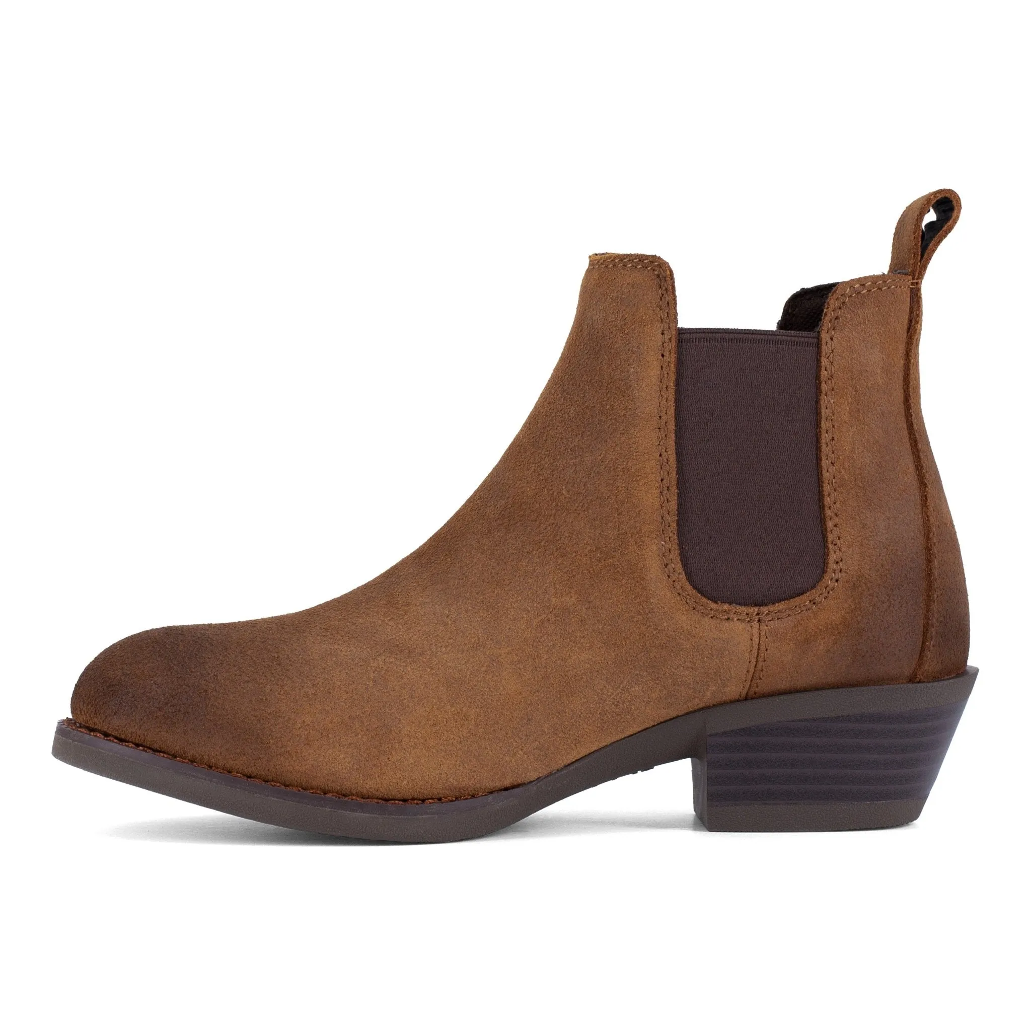 Frye Women's 5" Brown Safety Crafted Round Steel Toe Chelsea Work Boot