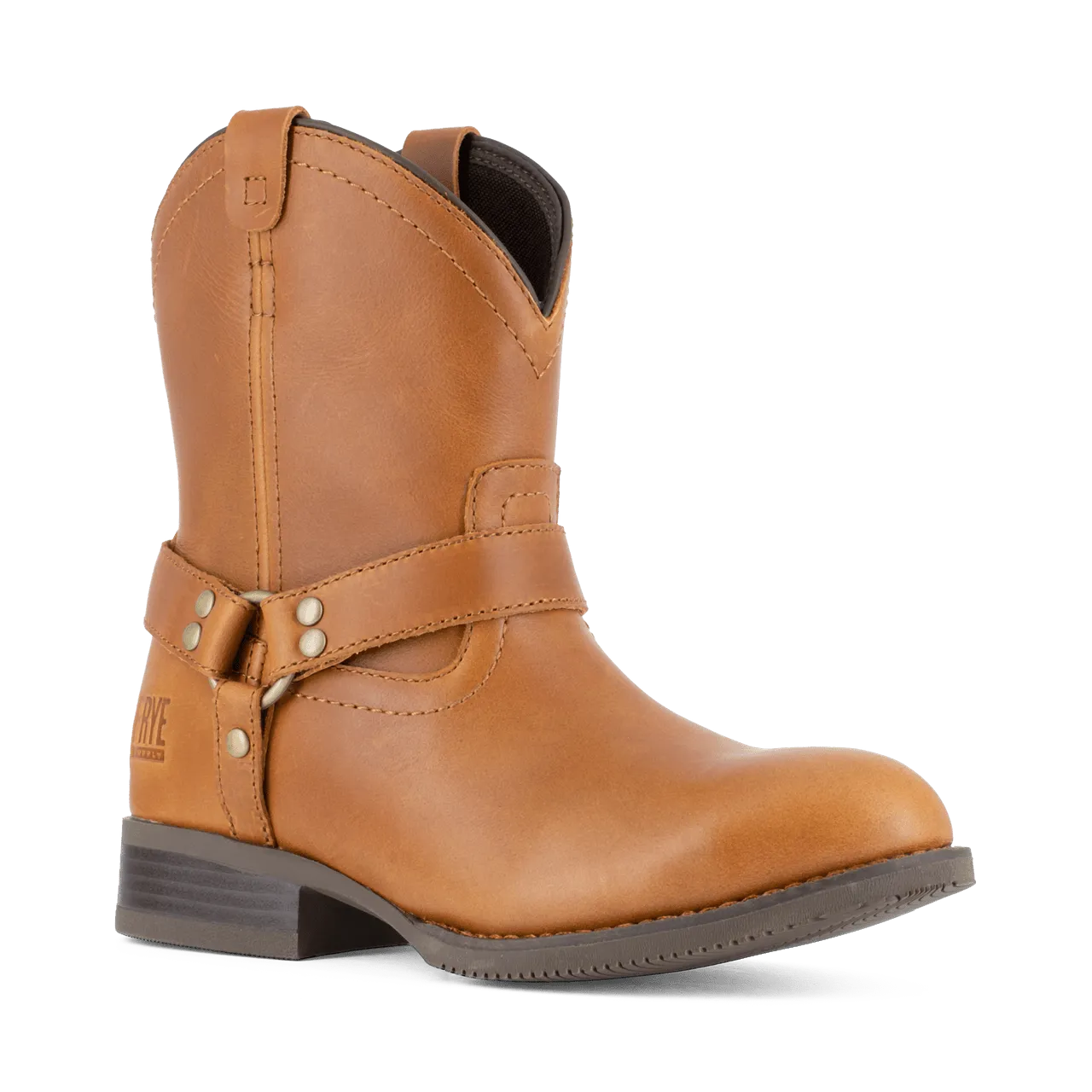 Frye Women's 8" Brown Crafted Round Steel Toe Harness Work Boot