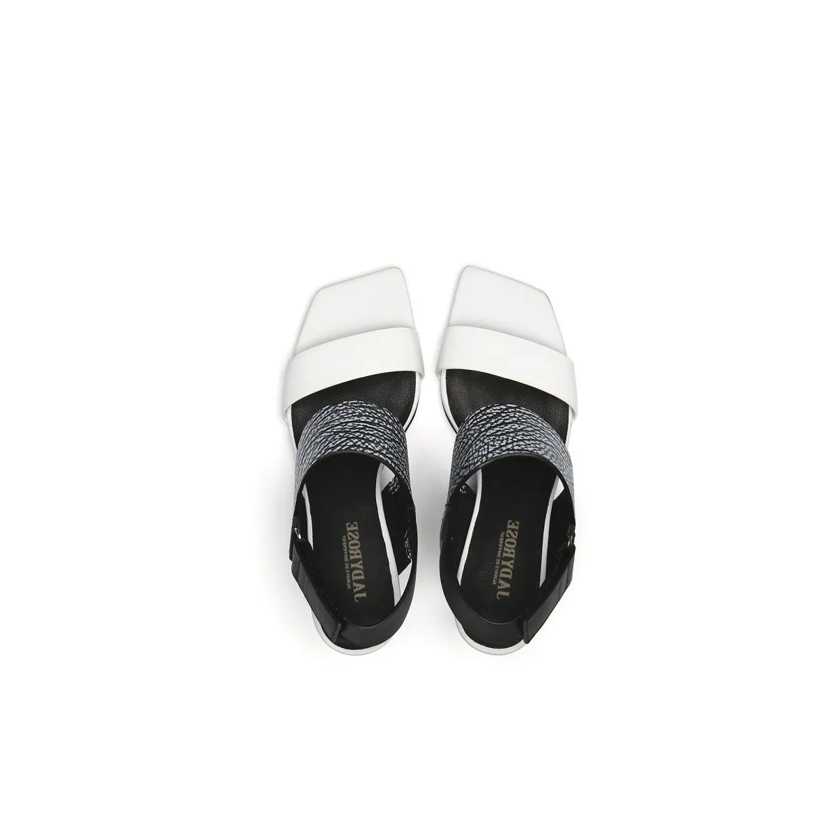 Geometic Heel Fusion Strap Slingback Sandals