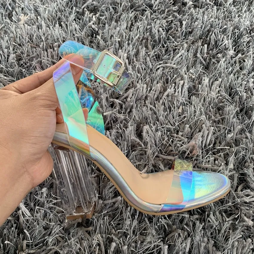 Iridescent Chunky Heels