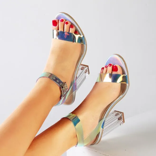Iridescent Chunky Heels