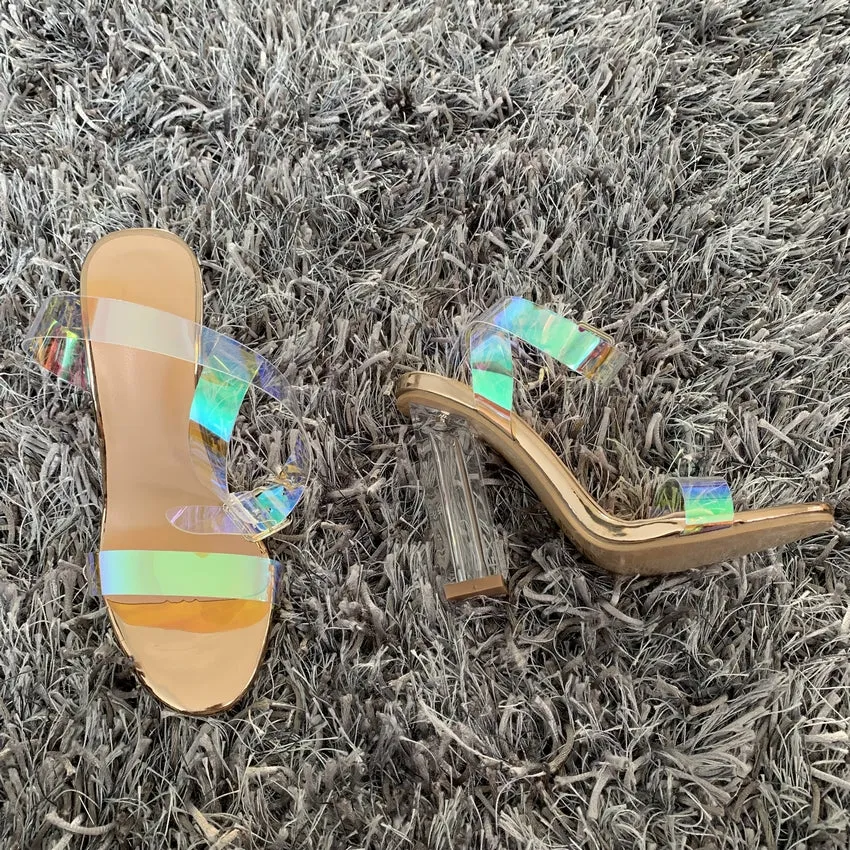 Iridescent Chunky Heels