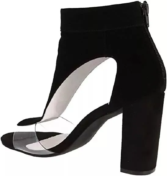 Jeffrey Campbell Leighton Exposé Sandal Pump - Black/Clear 8.5M
