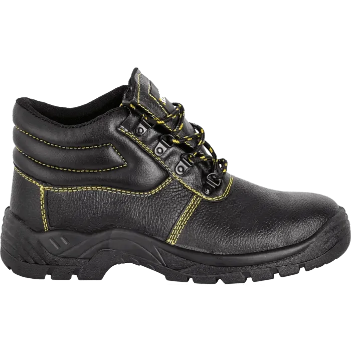 Kono black 200J steel toe cap safety boots