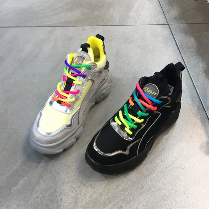 LUXE SEVEN DESIGN CHUNKY TRAINERS IN MULTI
