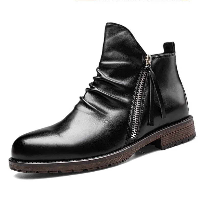 Men's Leather Vintage Leather Boots【FREE SHIPPING】