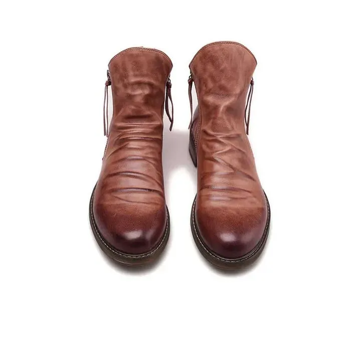 Men's Leather Vintage Leather Boots【FREE SHIPPING】