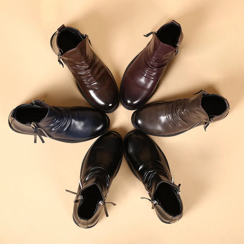 Men's Leather Vintage Leather Boots【FREE SHIPPING】