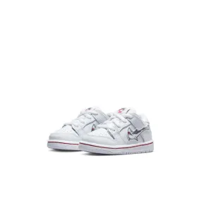 Nike SB - (TD - Toddler) Dunk Low Pro Shoes - White / Cool Grey / White