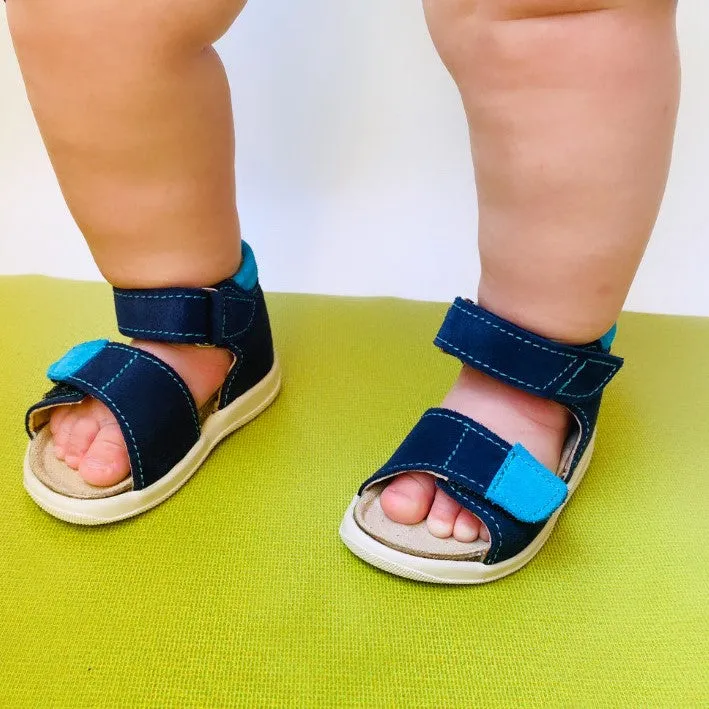 orthopedic boy sandals: T77: color blue