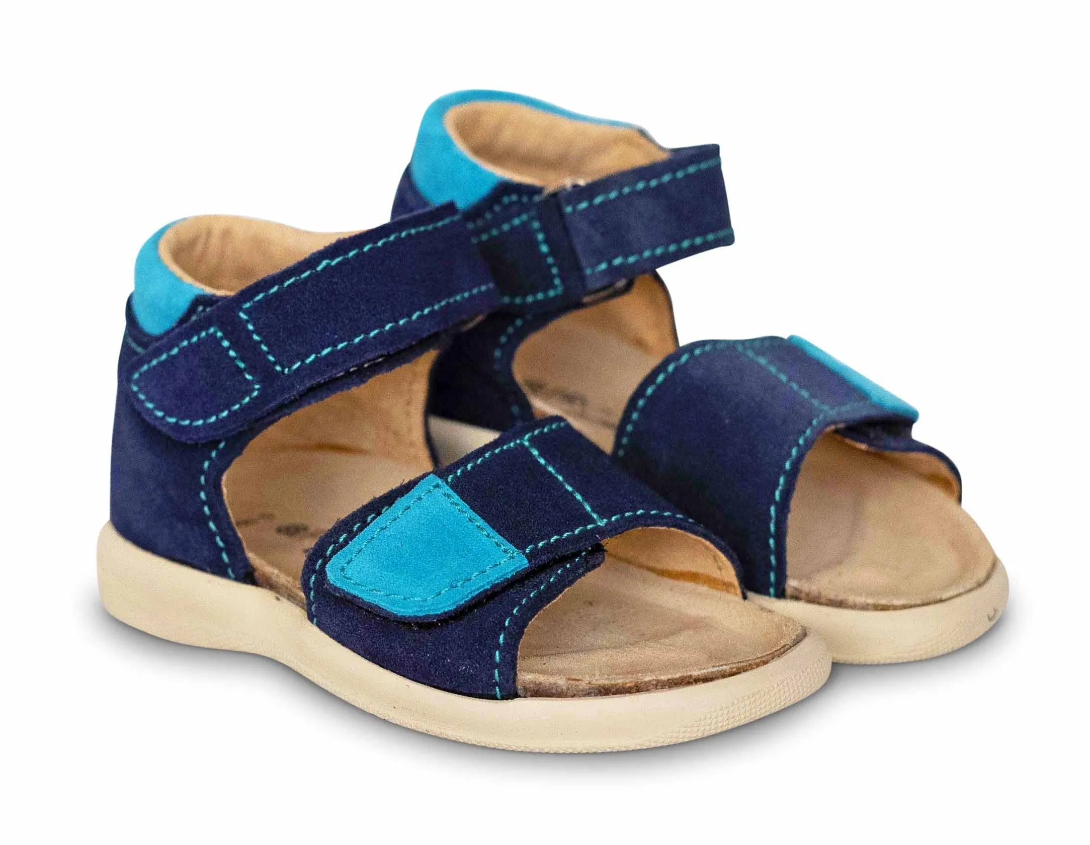 orthopedic boy sandals: T77: color blue