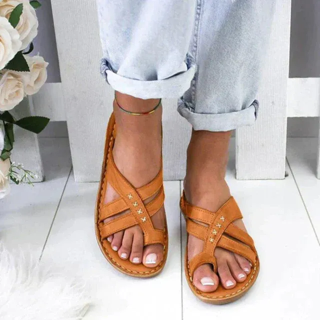 Orthopedic Slide Ring Toe Sandals