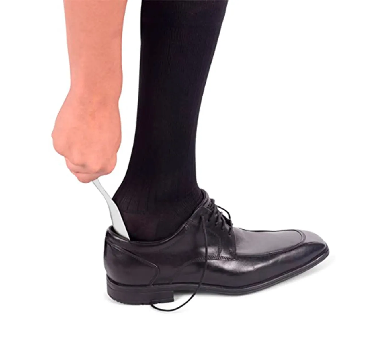 OrthoStep Metal Shoe Horn 7.5 inch - Made in the USA Color Classic Black