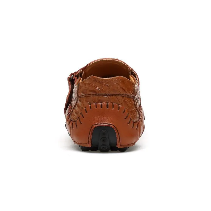 Peas shoes men's leather four seasons casual Soft Sole shoes Octopus British handmade shoes