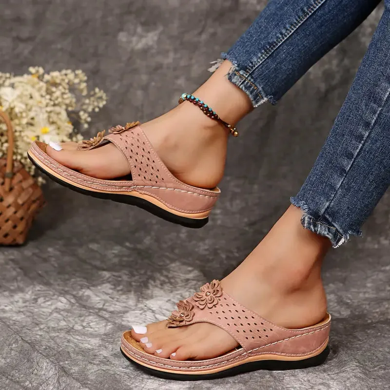 PRETORIA™ WOMEN'S FLOWER FLIP FLOPS SANDALS