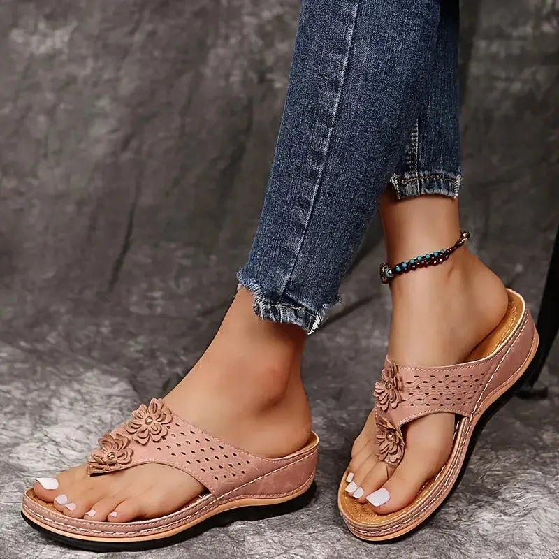 PRETORIA™ WOMEN'S FLOWER FLIP FLOPS SANDALS