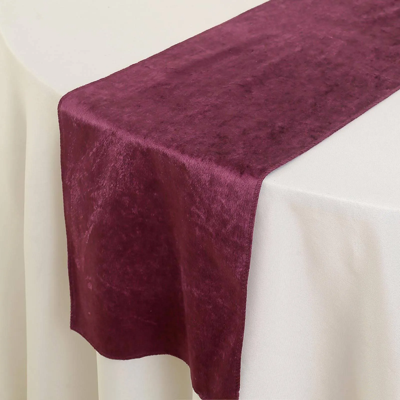 Purple Premium Velvet Satin Table Runner