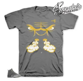 Retro 12 Dark Grey Raging Face Shirt