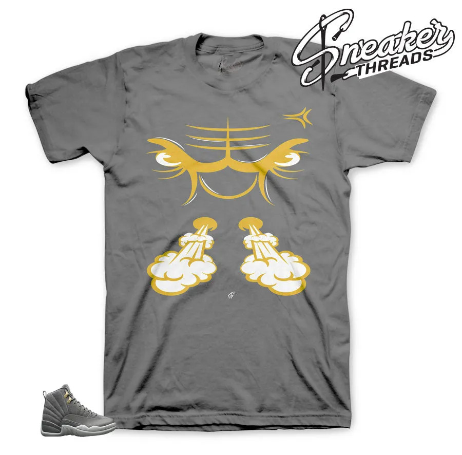 Retro 12 Dark Grey Raging Face Shirt