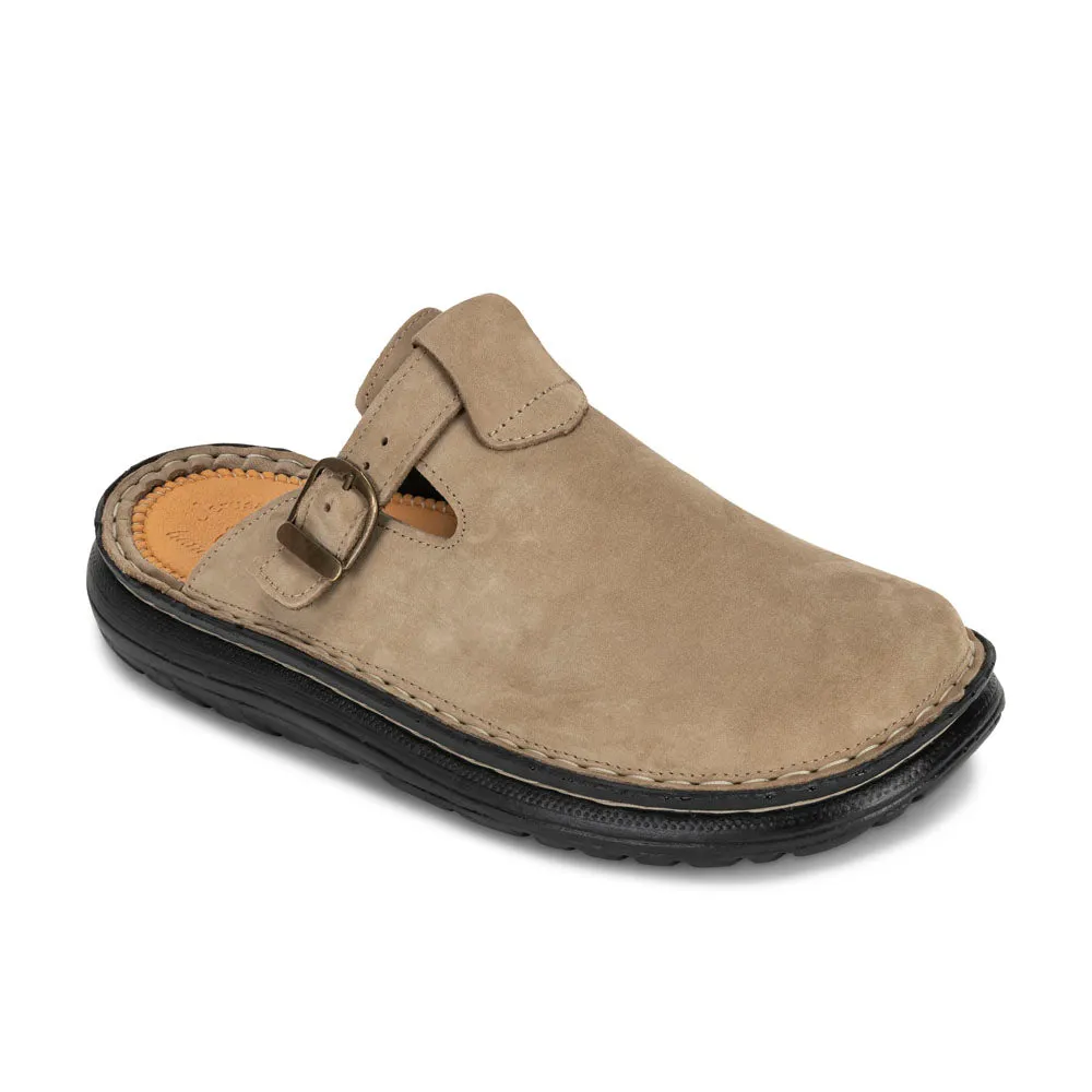 Sawyer - Leather Clog-Toe Sandal | Olive Nubuck