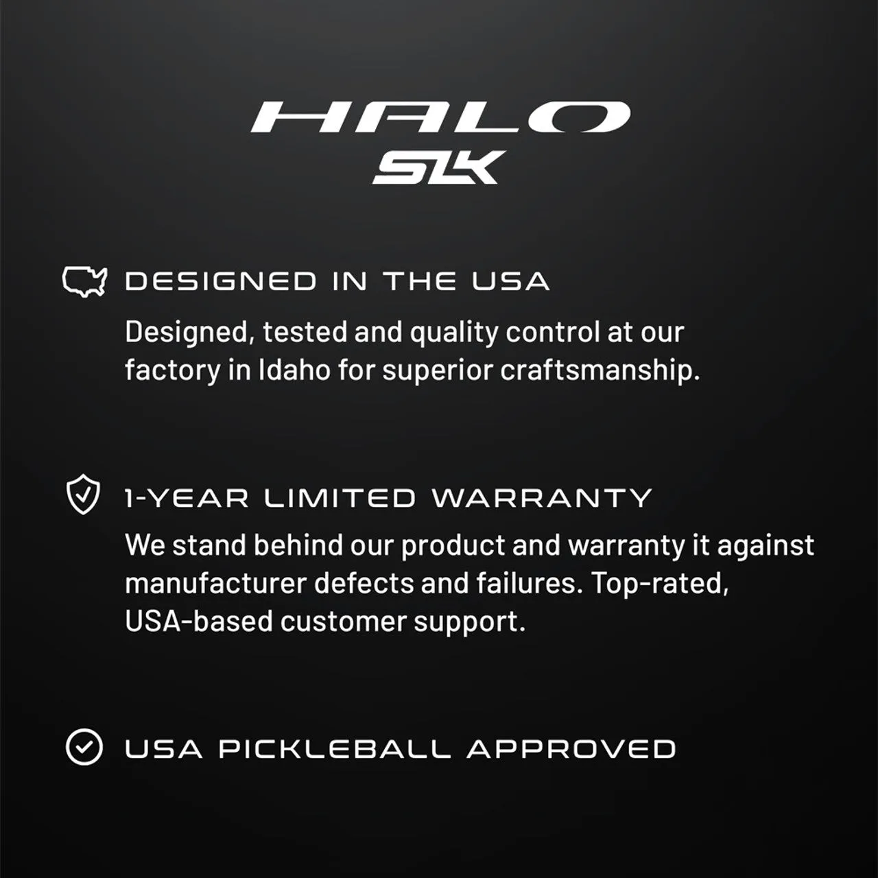 Selkirk SLK Halo Max Pickleball Paddle Black