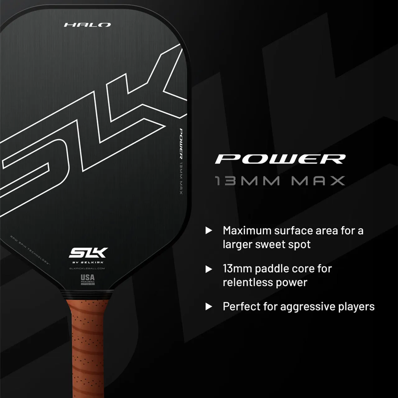 Selkirk SLK Halo Max Pickleball Paddle Black