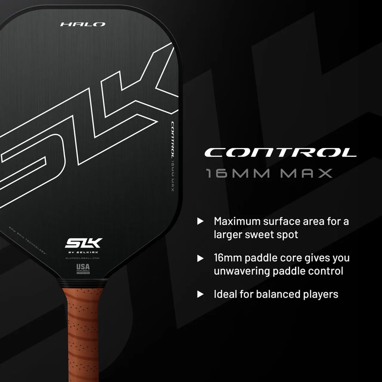 Selkirk SLK Halo Max Pickleball Paddle Black